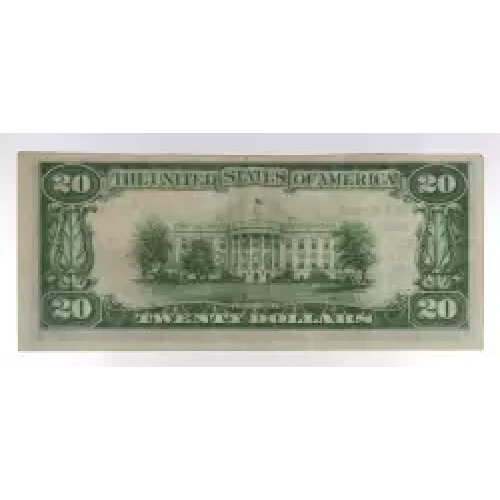 $20 1929 small brown seal. Small National Bank Notes 1802-1