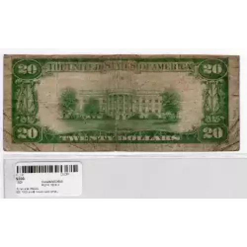 $20 1929 small brown seal. Small National Bank Notes 1802-1 (2)