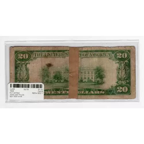 $20 1929 small brown seal. Small National Bank Notes 1802-1 (3)