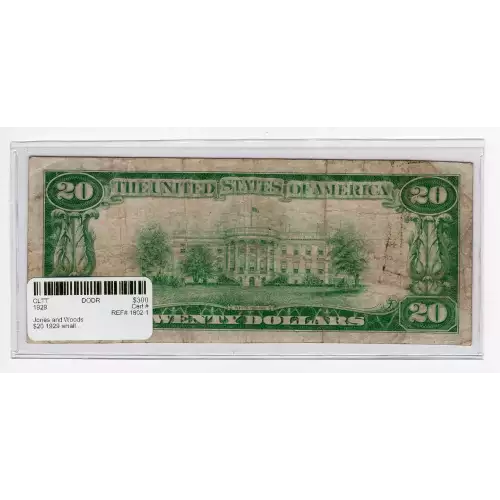 $20 1929 small brown seal. Small National Bank Notes 1802-1 (3)