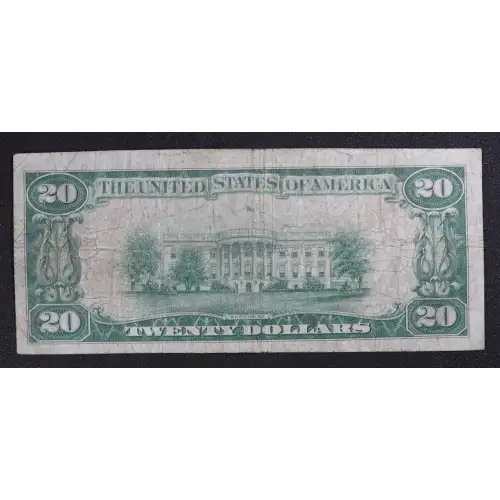 $20 1929 small brown seal. Small National Bank Notes 1802-1 (2)