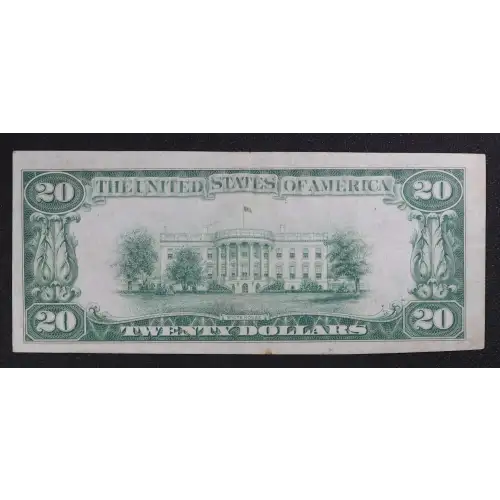 $20 1929 small brown seal. Small National Bank Notes 1802-1