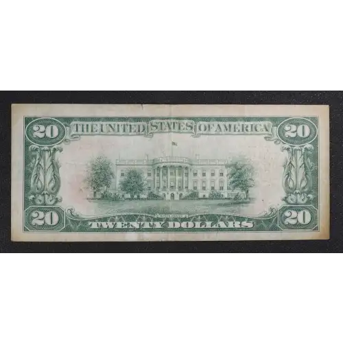 $20 1929 small brown seal. Small National Bank Notes 1802-1 (2)