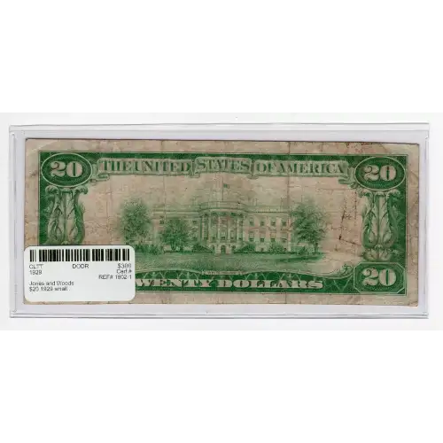 $20 1929 small brown seal. Small National Bank Notes 1802-1 (3)