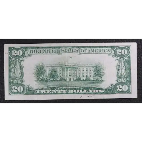 $20 1929 small brown seal. Small National Bank Notes 1802-1 (2)