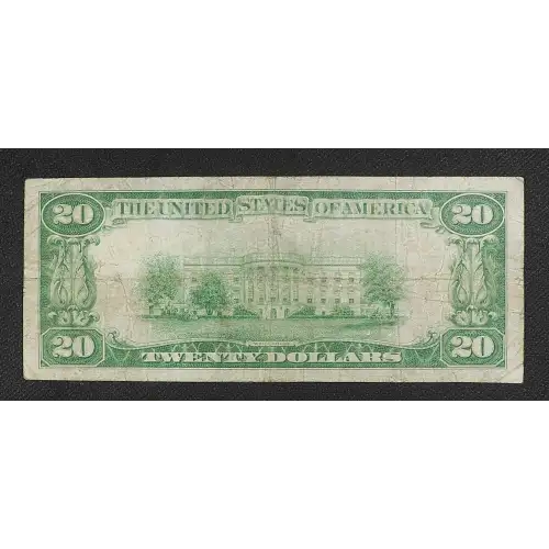 $20 1929 small brown seal. Small National Bank Notes 1802-1 (3)