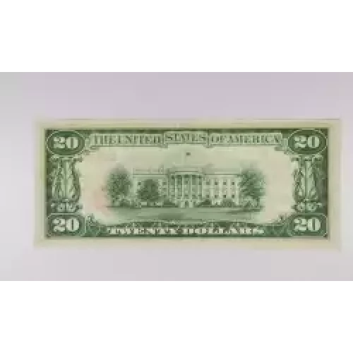 $20 1929 small brown seal. Small National Bank Notes 1802-2