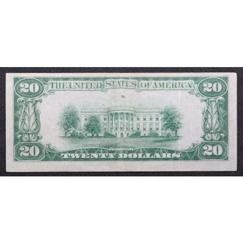 $20 1929 small brown seal. Small National Bank Notes 1802-2 (2)