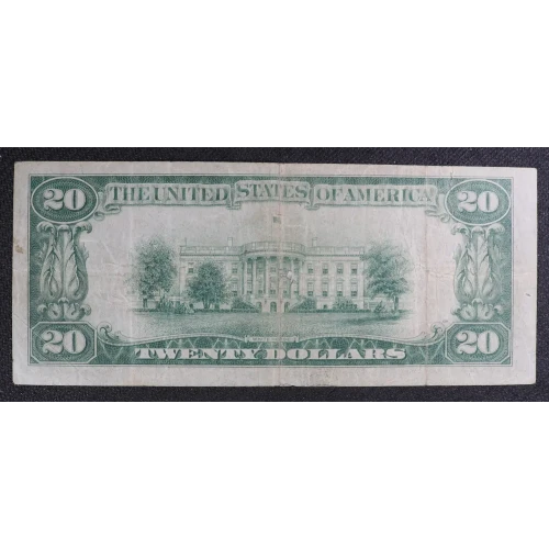 $20 1929 small brown seal. Small National Bank Notes 1802-2 (3)