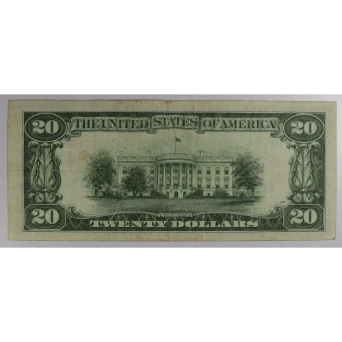 $20 1934-B. blue-Green seal. Small Size $20 Federal Reserve Notes 2056-I* (2)