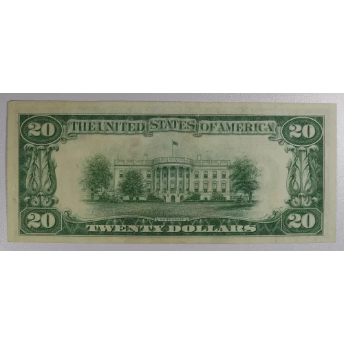 $20 1934 light Green seal. Small Size $20 Federal Reserve Notes 2054-L