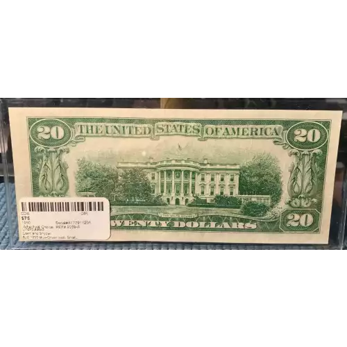$20 1950 blue-Green seal. Small Size $20 Federal Reserve Notes 2059-A (3)
