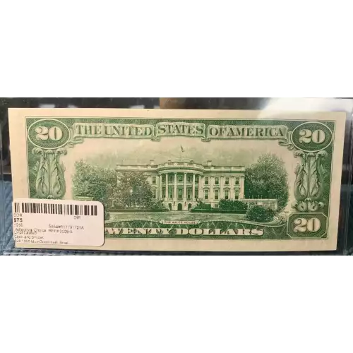 $20 1950 blue-Green seal. Small Size $20 Federal Reserve Notes 2059-A