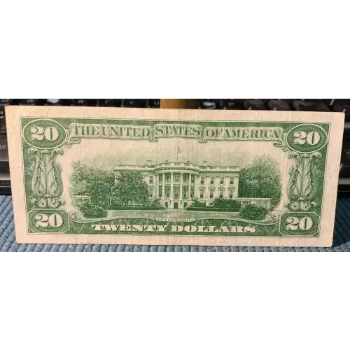 $20 1950 blue-Green seal. Small Size $20 Federal Reserve Notes 2059-A*