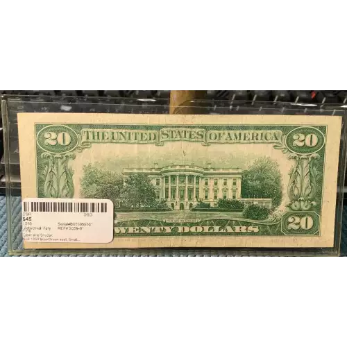 $20 1950 blue-Green seal. Small Size $20 Federal Reserve Notes 2059-B* (3)
