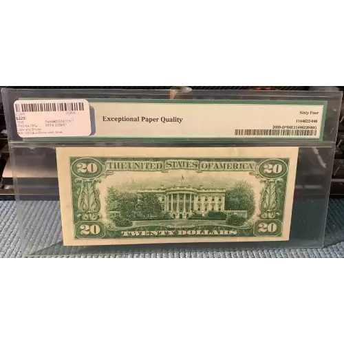 $20 1950 blue-Green seal. Small Size $20 Federal Reserve Notes 2059-D*
