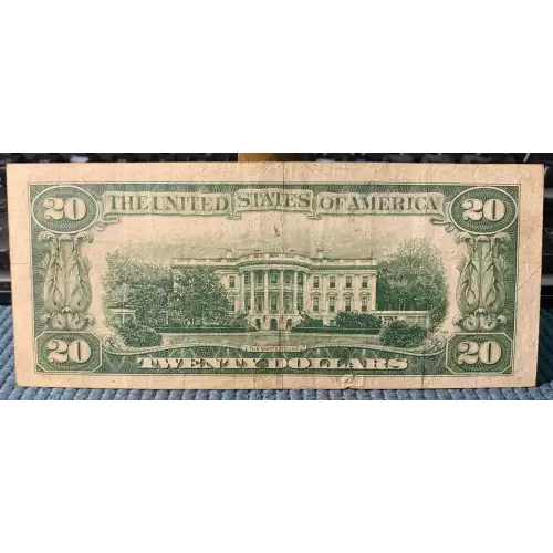 $20 1950 blue-Green seal. Small Size $20 Federal Reserve Notes 2059-F*