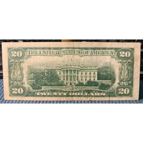 $20 1950 blue-Green seal. Small Size $20 Federal Reserve Notes 2059-F*