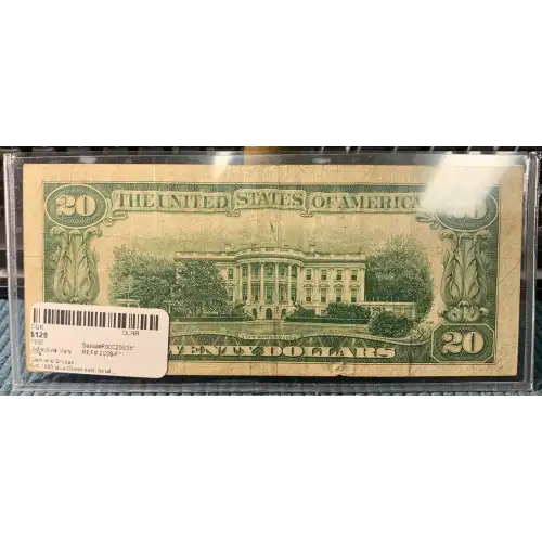 $20 1950 blue-Green seal. Small Size $20 Federal Reserve Notes 2059-F* (3)