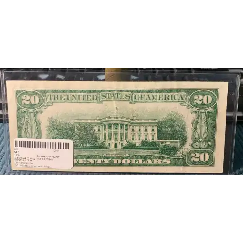 $20 1950 blue-Green seal. Small Size $20 Federal Reserve Notes 2059-G*