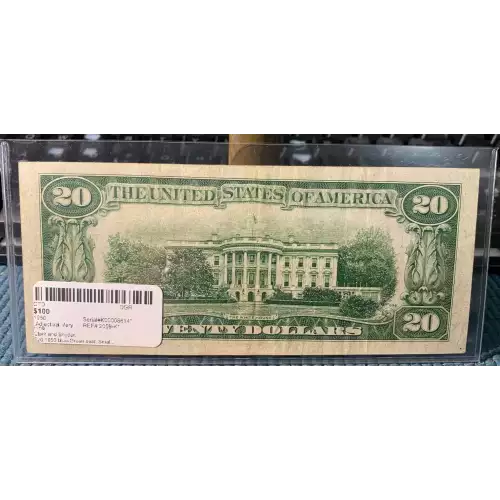 $20 1950 blue-Green seal. Small Size $20 Federal Reserve Notes 2059-K* (3)