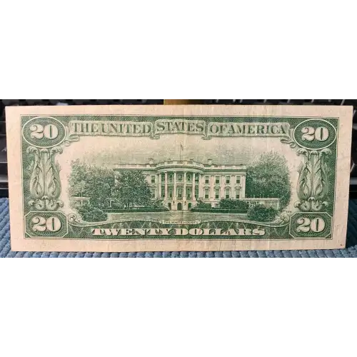 $20 1950 blue-Green seal. Small Size $20 Federal Reserve Notes 2059-K* (2)