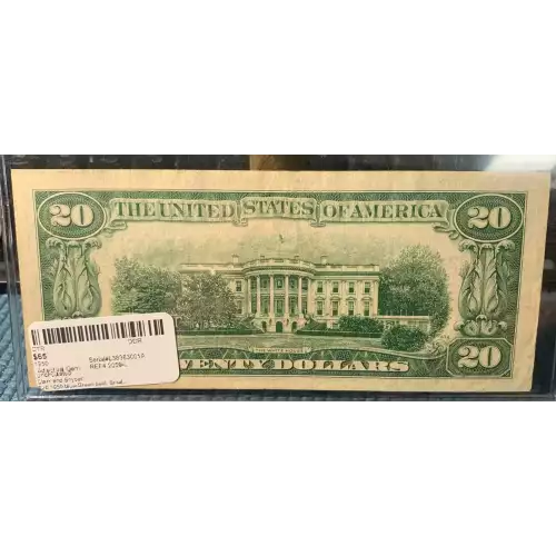 $20 1950 blue-Green seal. Small Size $20 Federal Reserve Notes 2059-L (2)