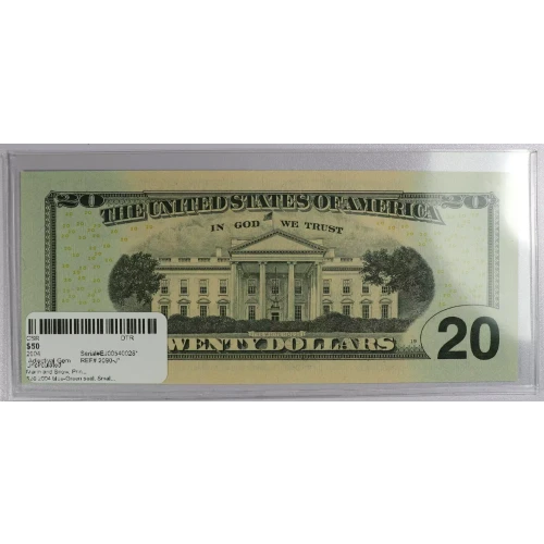 $20 2004 blue-Green seal. Small Size $20 Federal Reserve Notes 2090-J* (3)