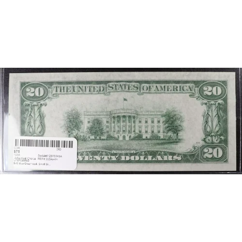 $20  blue-Green seal. Small Size $20 Federal Reserve Notes 2054a-Im