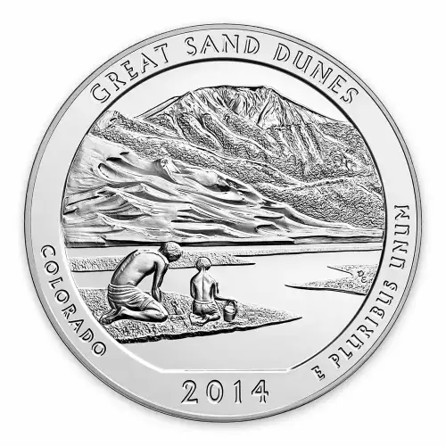 2014 5 oz Silver Silver America the Beautifu Great Sand Dunes National Park (2)