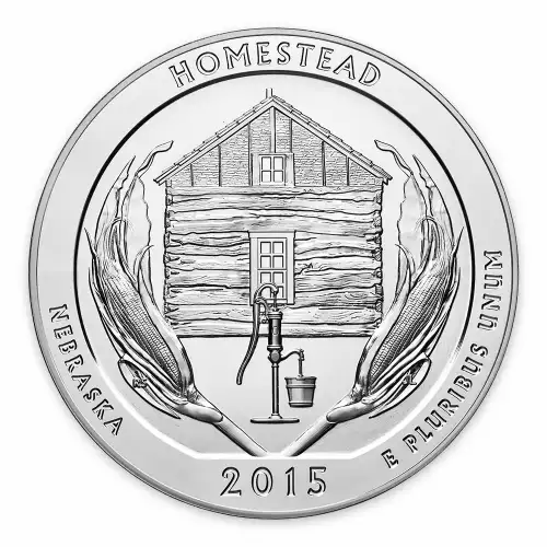 2015 5 oz Silver America the Beautiful Homestead National Park (2)