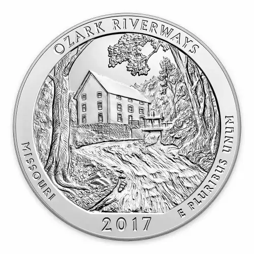 2017 5 oz  Silver America the Beautiful Ozark National Scenic Riverways