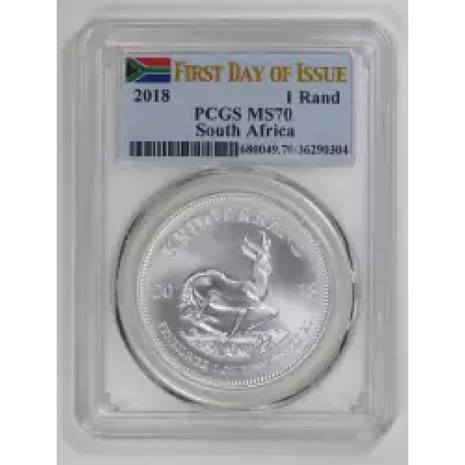 2018 1 Rand Krugerrand Silver First Day of Issue