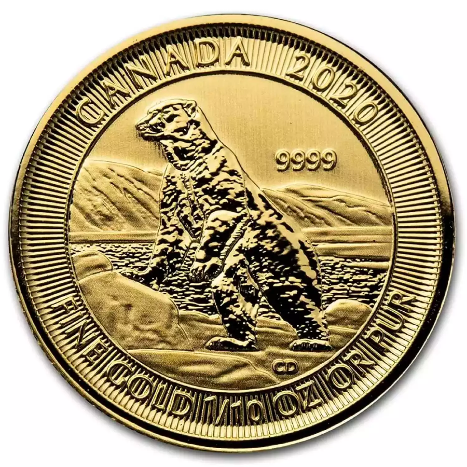 2020 1/10oz Canadian Gold Polar Bear