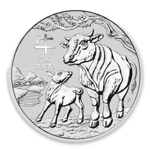 2021 2oz Perth Mint Lunar Series: Year of the Ox Silver Coin (2)