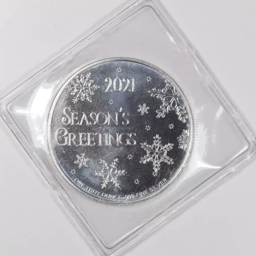 2021 Christmas 1 Oz .999 Silver Round Santa (2)