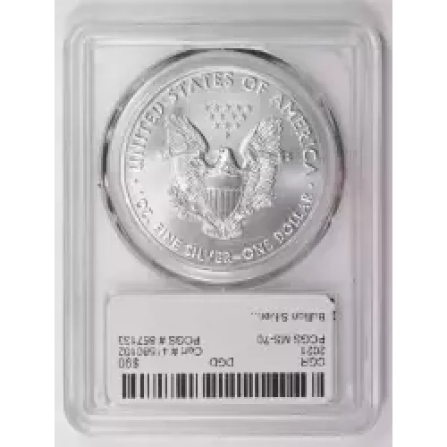 2021-(P) $1 Silver Eagle -T1 Emergency Issue Struck at Philadelphia First Day of Issue (2)