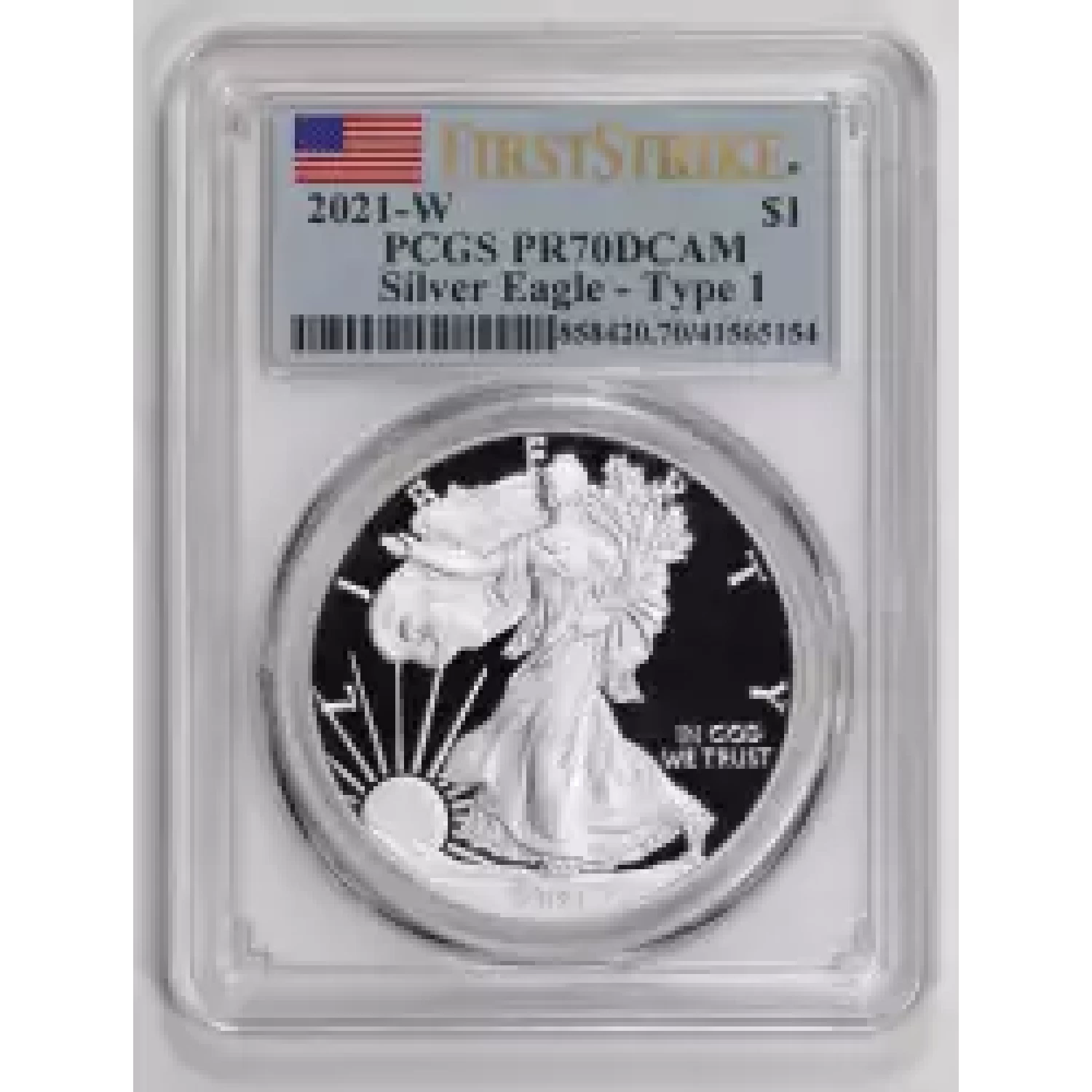 2021-W $1 Silver Eagle - Type 1 First Strike, DCAM