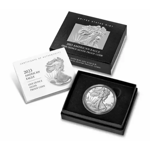 2023-W Proof Silver Eagle w OGP - Box & COA