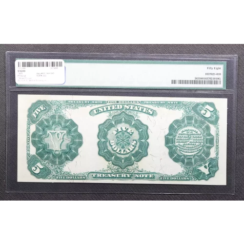 $5 1891 Small Red Treasury or Coin Notes 363 (2)