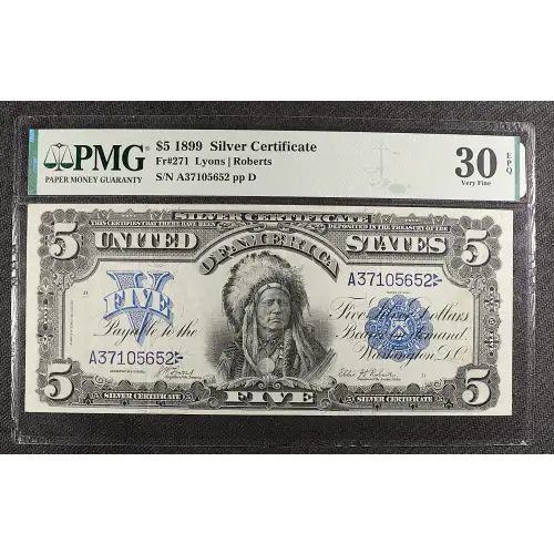$5 1899 Blue Silver Certificates 271 (3)