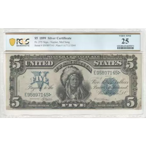 $5 1899 Blue Silver Certificates 275 (2)