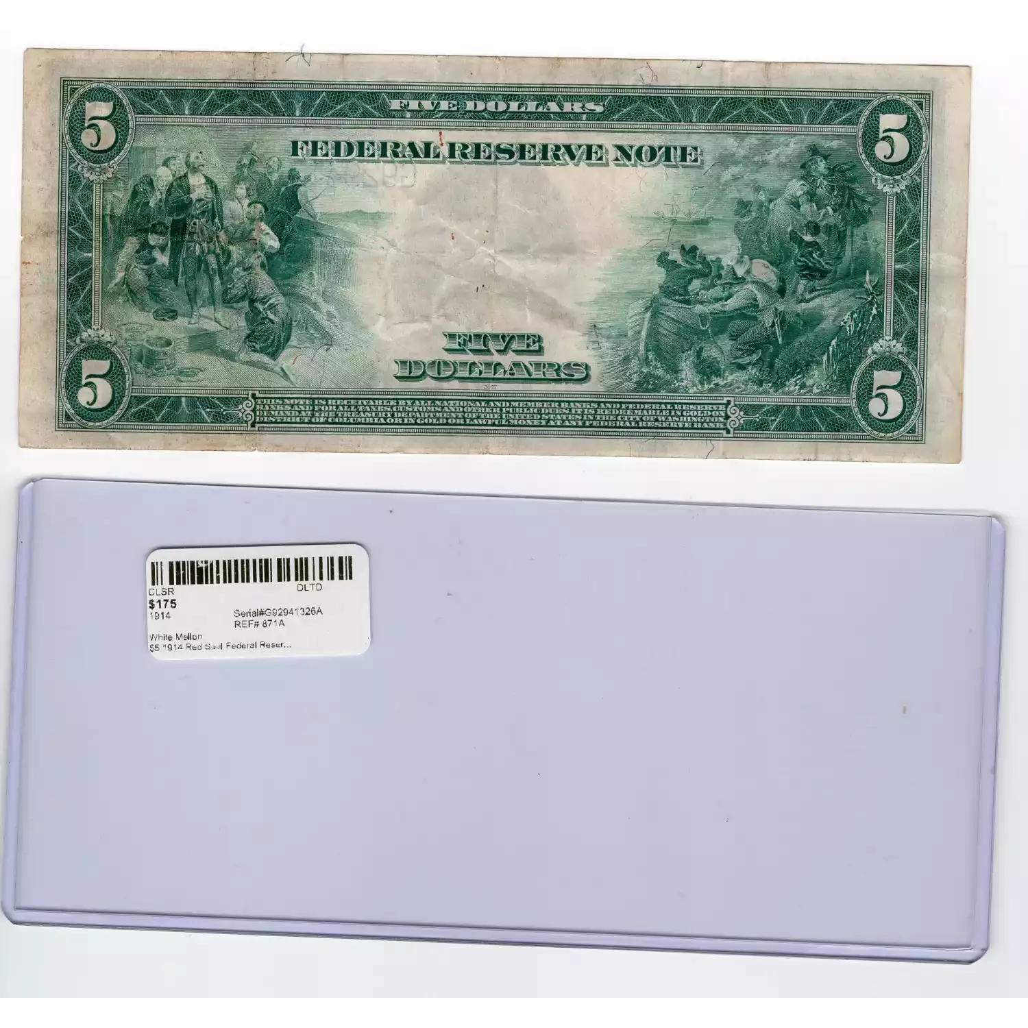 $5 1914 Red Seal Federal Reserve Notes 871A (2)