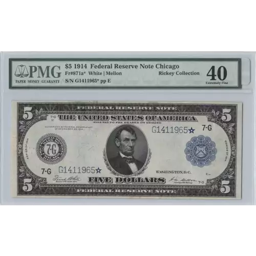 $5 1914 Red Seal Federal Reserve Notes 871A* (2)