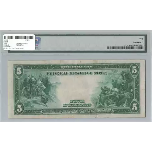 $5 1914 Red Seal Federal Reserve Notes 871A*