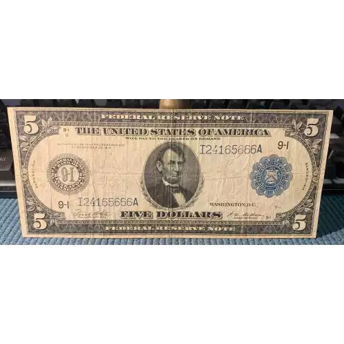 $5 1914 Red Seal Federal Reserve Notes 891A (2)