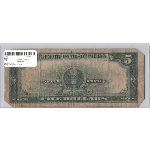 $5 1923 Blue Silver Certificates 282