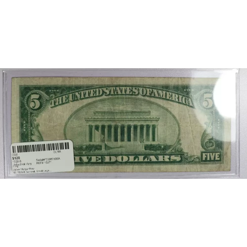 $5 1928-B red seal. Small Legal Tender Notes 1527* (3)