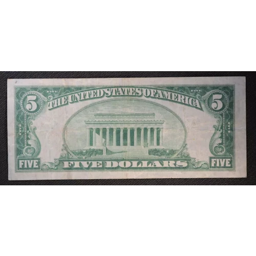 $5 1929 brown seal Small Federal Reserve Bank Notes 1850-G (2)