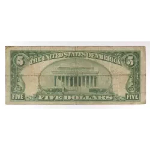 $5 1929 Small brown seal Small National Bank Notes 1800-1